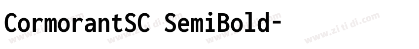 CormorantSC SemiBold字体转换